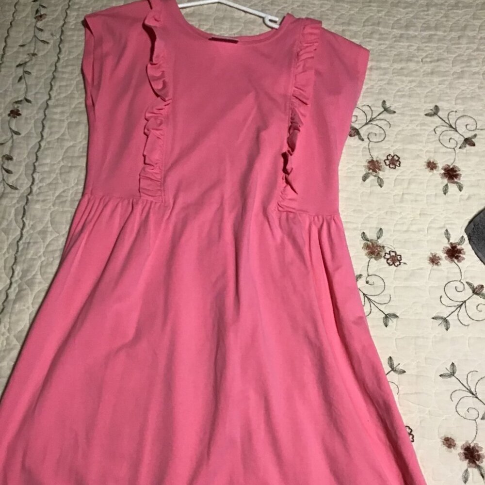 Hanna Andersson Girl's Dark Pink Dress--Size 10
